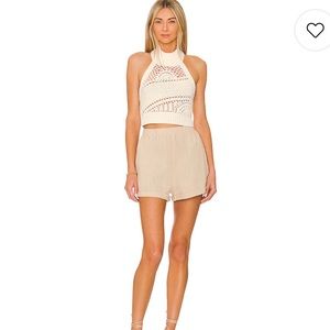 SNDYS Utility Linen Shorts in Oat